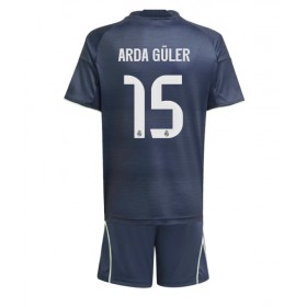Real Madrid Arda Guler #15 Borta Kläder Barn 2025-26 Kortärmad (+ Korta byxor)
